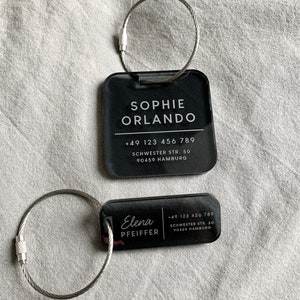Gepersonaliseerde set Bagage Naamlabels | Doorschijnend acryl reislabel | Bruiloft gunsten bruidsmeisje geschenk