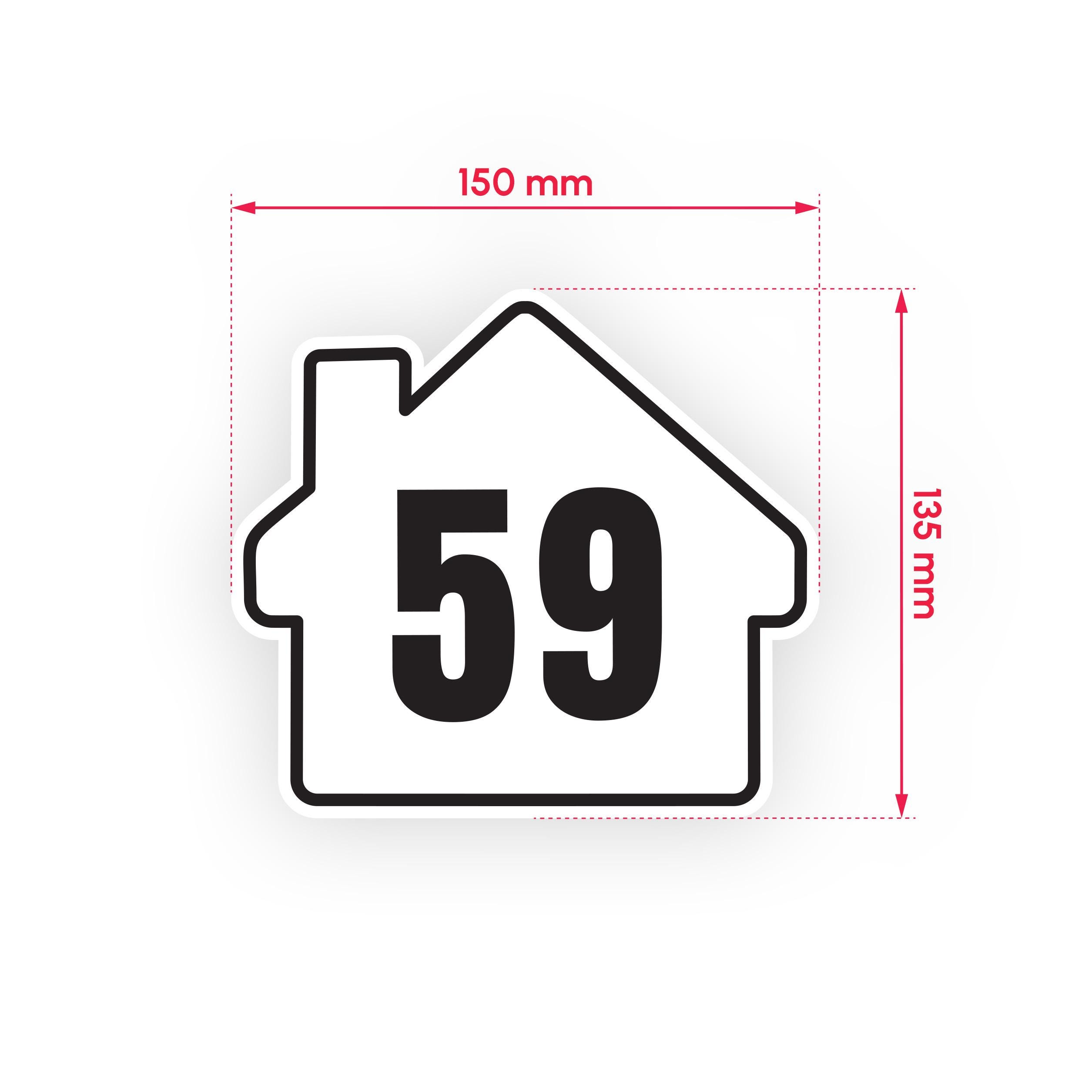 Mülltonnen Aufkleber Selbstklebende Mülleimer-Nummer Aufkleber – Vinyl- Schablonen Zum Personalisieren (Form Nr. 1) AUFKLEBER Bin