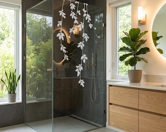Vine plant Etched Window Sticker : Bathroom Glass decor