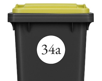 Personalised Garbage can Label | Wheelie bin stickers with street number | Custom Number decal