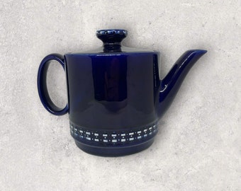 Vintage Waku West Germany Blue & White Teapot