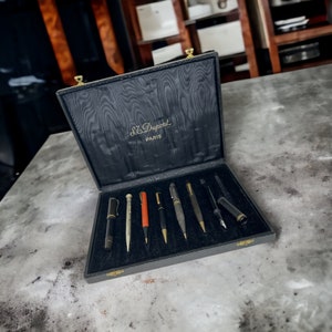 Vintage S. T. Dupont Paris Pen Case With Pencils