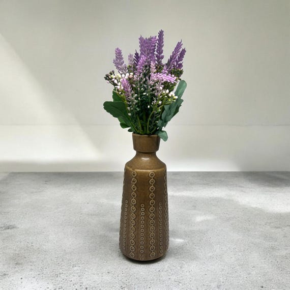 ヴィンテージ 美しいブラウン イルクラ 西ドイツ 陶器 花瓶 1006