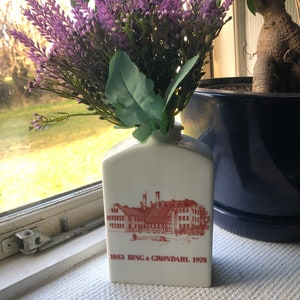 Vintage 70’s Bing & Grondahl Copenhagen Porcelain Vase. W. B and G Factory