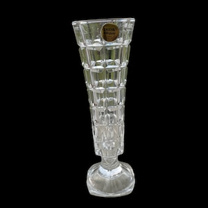 Vintage Cristal D&#39;Arques Francia Jarrón de cristal de plomo