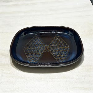 Big Vintage Beautiful Søholm Bornholm Denmark Stoneware Dish Tray 3332 1