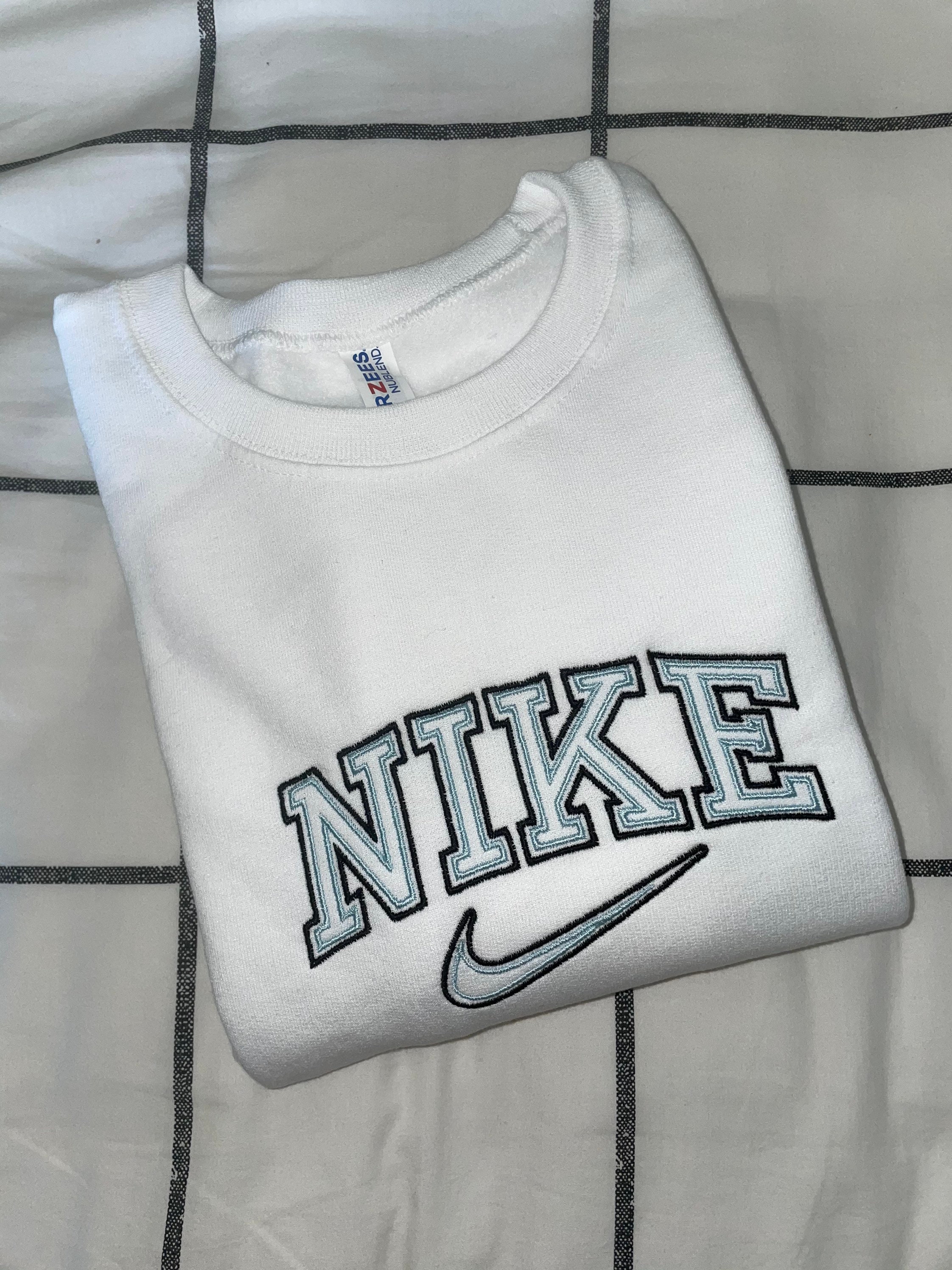 Nike Embroidered Crewneck Sweatshirt Custom | Etsy