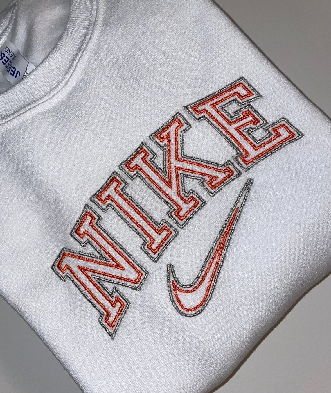 Nike Embroidered Crewneck Sweatshirt Custom | Etsy