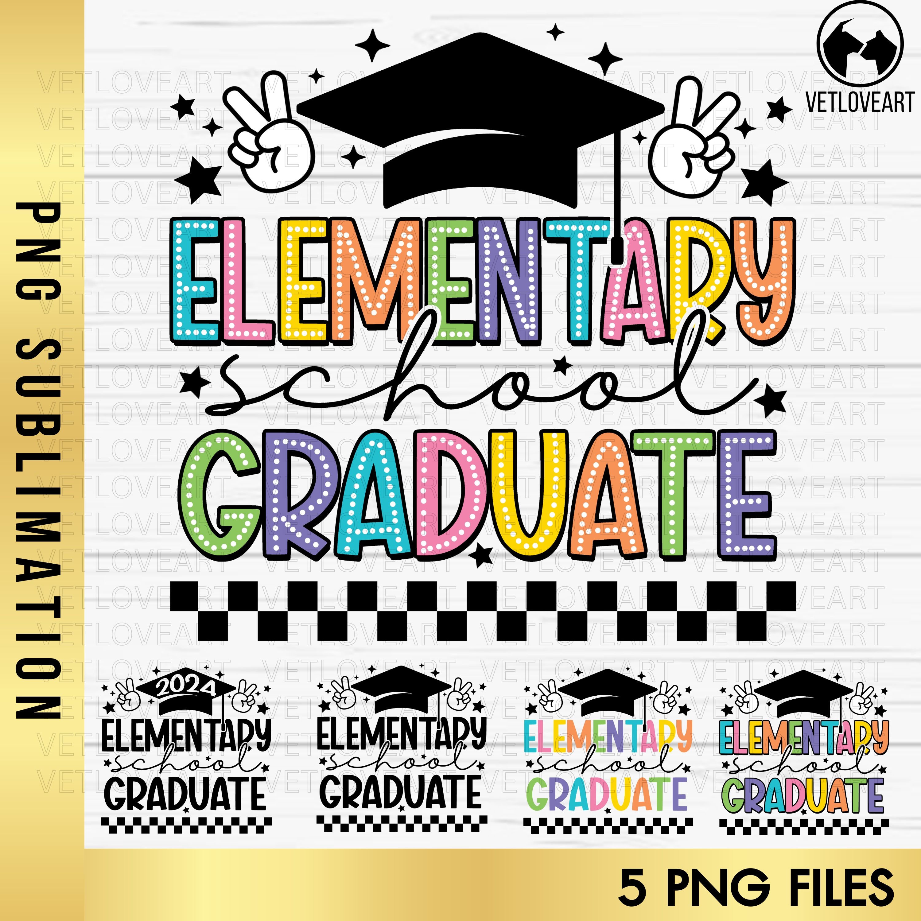 Elementary School Graduate PNG: Retro 5th Grade Design (digital ...