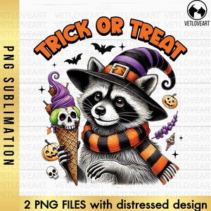 Feral Trick or Treat Png,Trick or Trash Png,Funny Raccoon Png,Halloween Raccoon Png,Trendy Halloween Png,Spooky,Spooky and Feral Raccoon Png