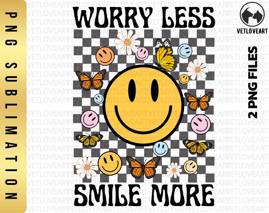 Smiley Face Retro Flower PNG: Groovy Sublimation (digital Download) - Etsy