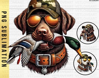 Labrador Hunting Dog PNG: Duck Hunter Sublimation (Digital Download)