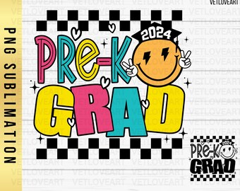 Pre-K Graduation 2026 PNG: Retro Last Day of School (Digital Download)