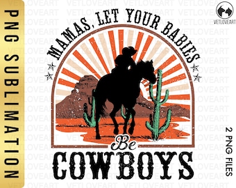 Cowboy Desert PNG: Western Sublimation Design (Digital Download)