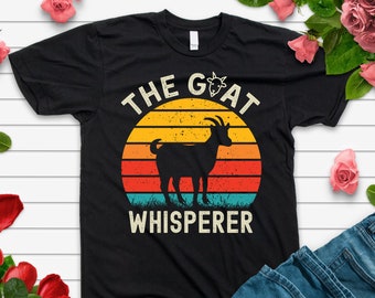 Retro Vintage Goat Shirt,The Goat Whisperer,Gift for Goat Lover,Vegan Shirt,Farm Animal Shirt,Retro Farm Shirt,Country Girl Shirt,Goat Mom