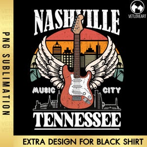 Nashville Music City Png,Canção De Música Country,Guitarra Png,Western Png,Cidade Da Música retrô,Camisa De Música Country,Nashville Tennessee png,Rock & roll
