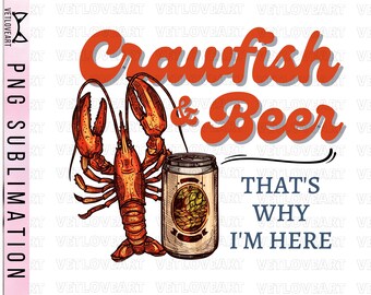 Crawfish And Beer PNG : Crawfish Family Matching Design (Digital Download)