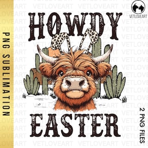Hola Pascua PNG, Conejito de Pascua occidental PNG, Ganado de Pascua PNG, Linda vaca de las tierras altas de Pascua, Feliz Pascua PNG, Divertida Pascua PNG, Camiseta retro de Pascua