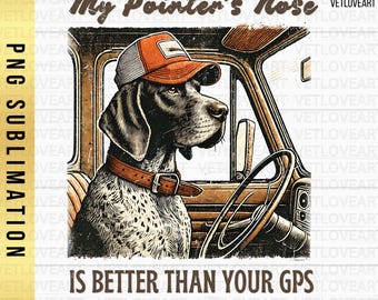 German Shorthaired Pointer PNG: Hunting Dog Graphic (Digital Download