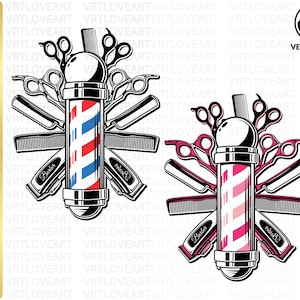 Barbershop Png, Hair Stylist Png, Barbershop Decal Png, Barber Pole Png, Hair Stylist Shirt, Barber Logo Png, Haircut Sticker Png, Salon Png