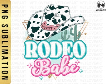 Rodeo Babe PNG: Cowgirl Hat Sublimation Design (Digital Download)