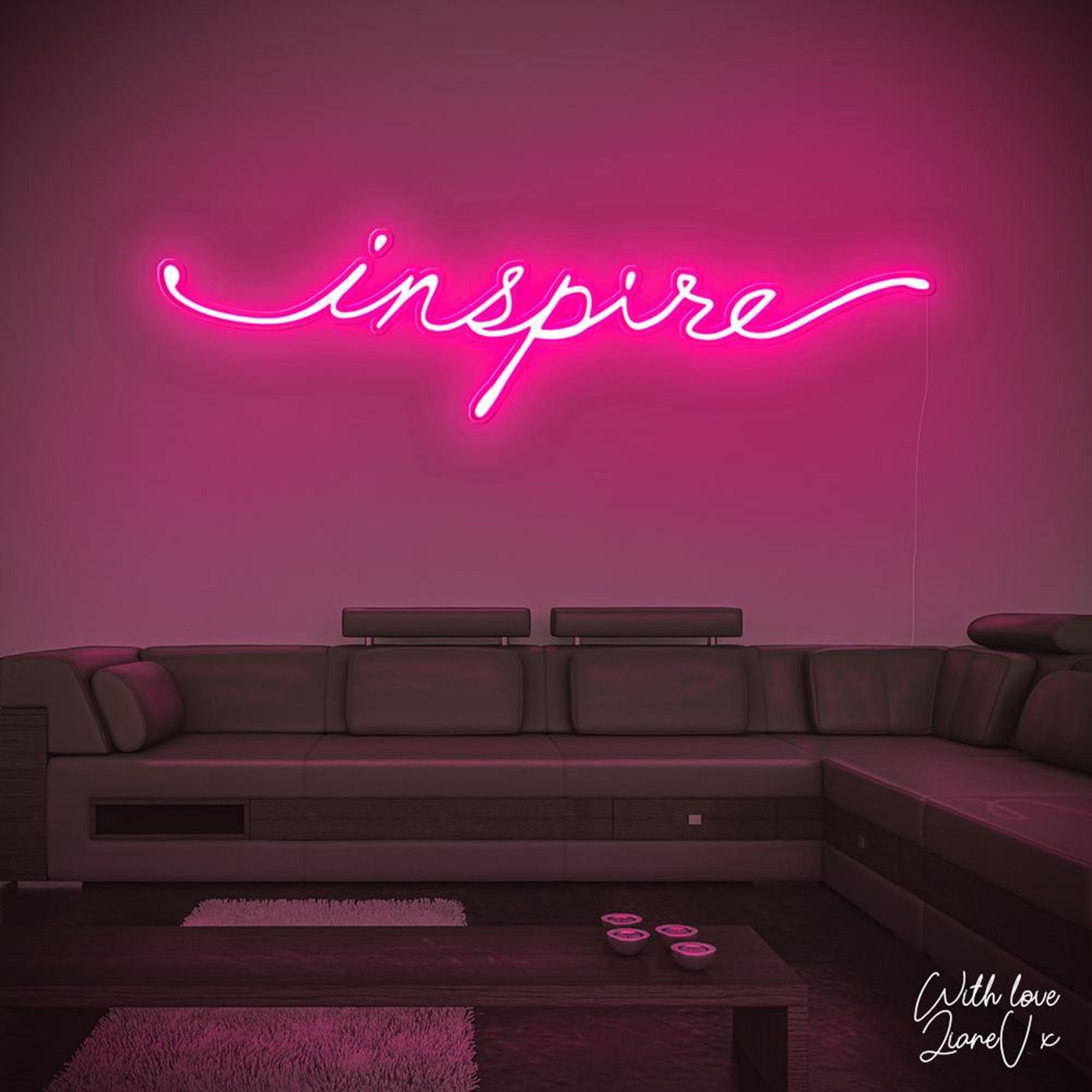 INSPIRE Neon Sign Light Office Living Room Interior Design Etsy
