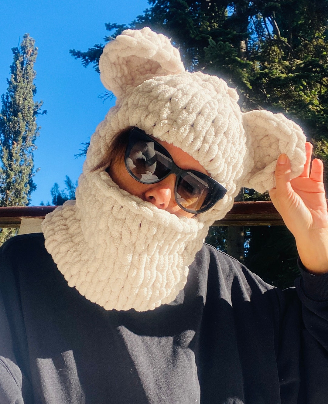 Teddy Bear Balaclava Beanie Balaclava Mask Cosplay Etsy