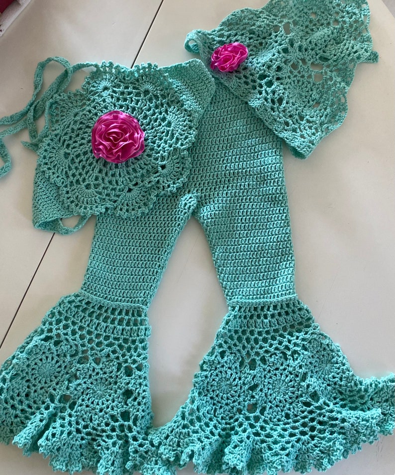 3 Pieces Baby Girl Crochet Set Baby Girl Summer Outfit Gift Etsy