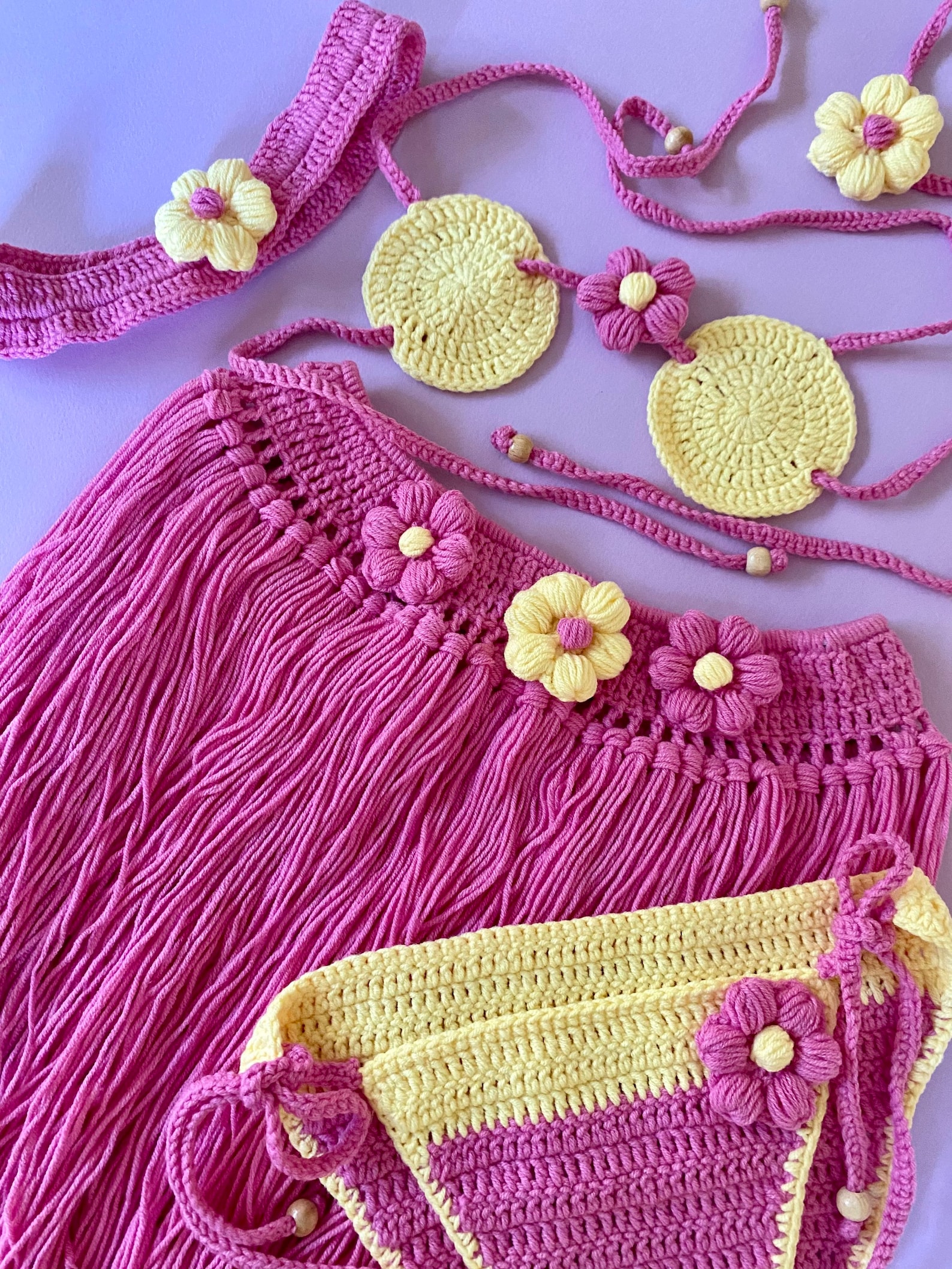 5 Pieces Baby Girl Crochet Setbaby Girl Gift baby Girl Boho Etsy
