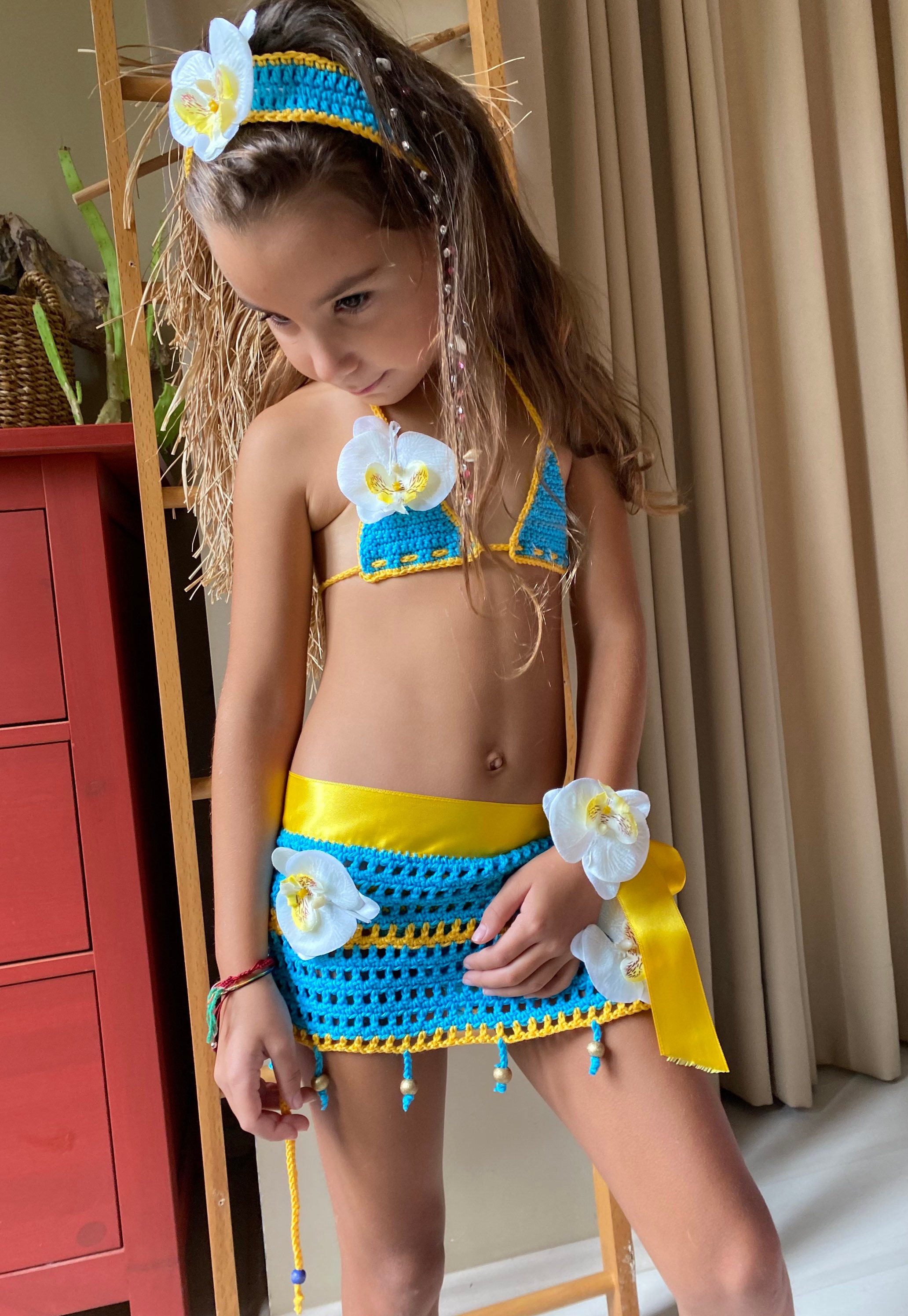 5 Pieces Baby Girl Crochet Setbaby Girl Boho Beachwear Etsy Australia