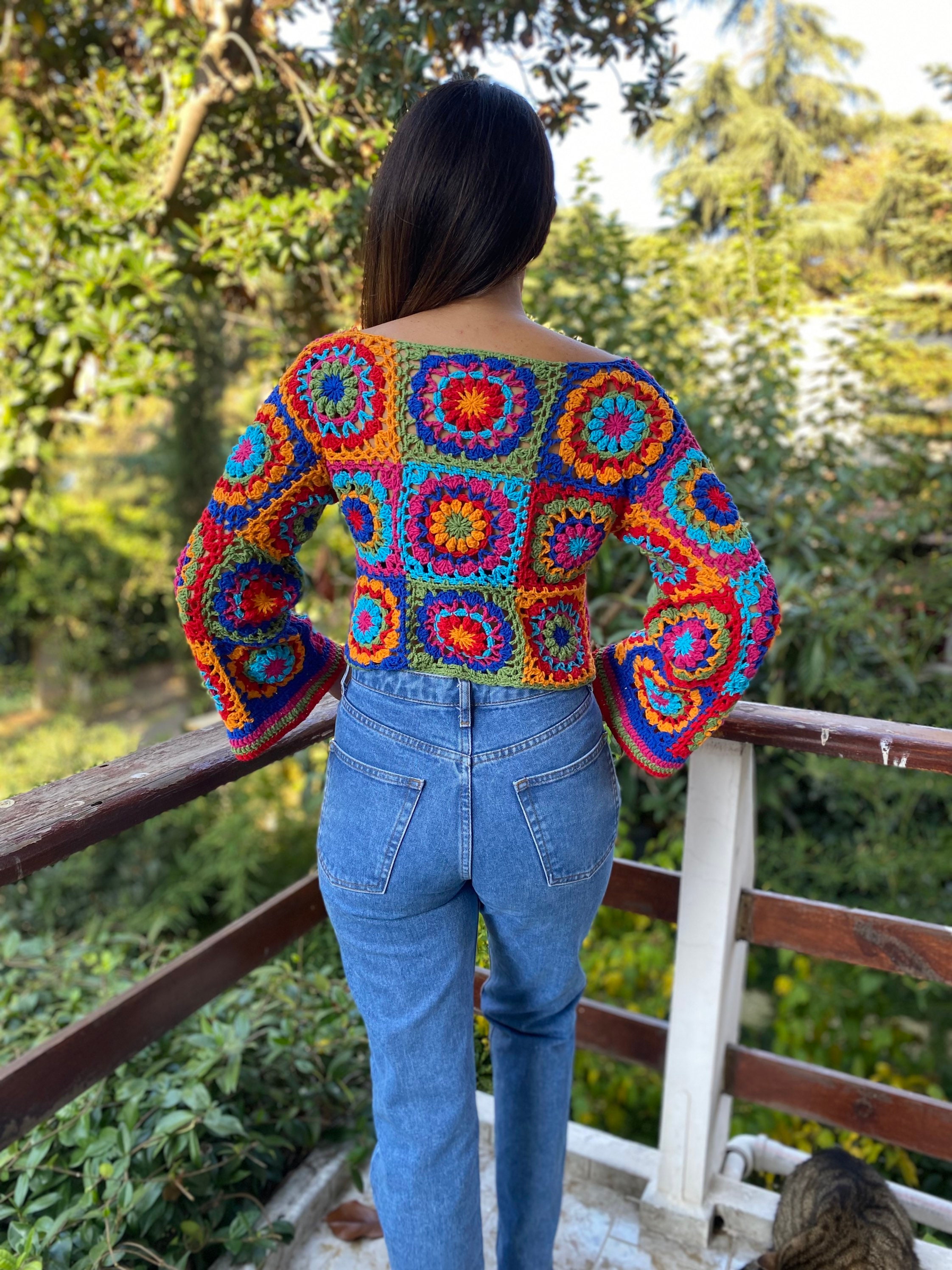 Pullover Femme Tricot Doux - Manches Longues, Motif Crochet, Col Rond - Décontracté élégant