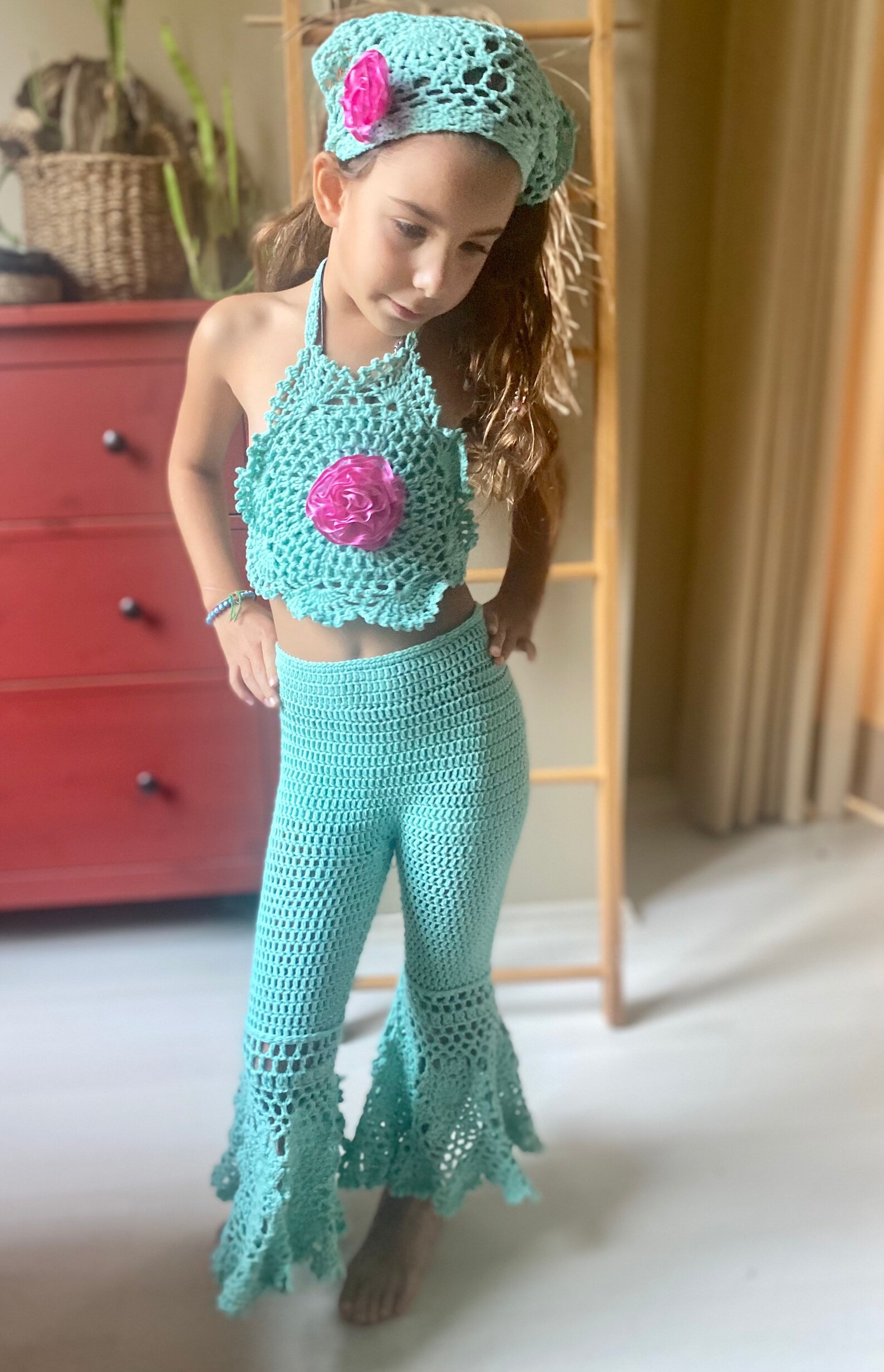 3 Pieces Baby Girl Crochet Set Baby Girl Summer Outfit Gift Etsy