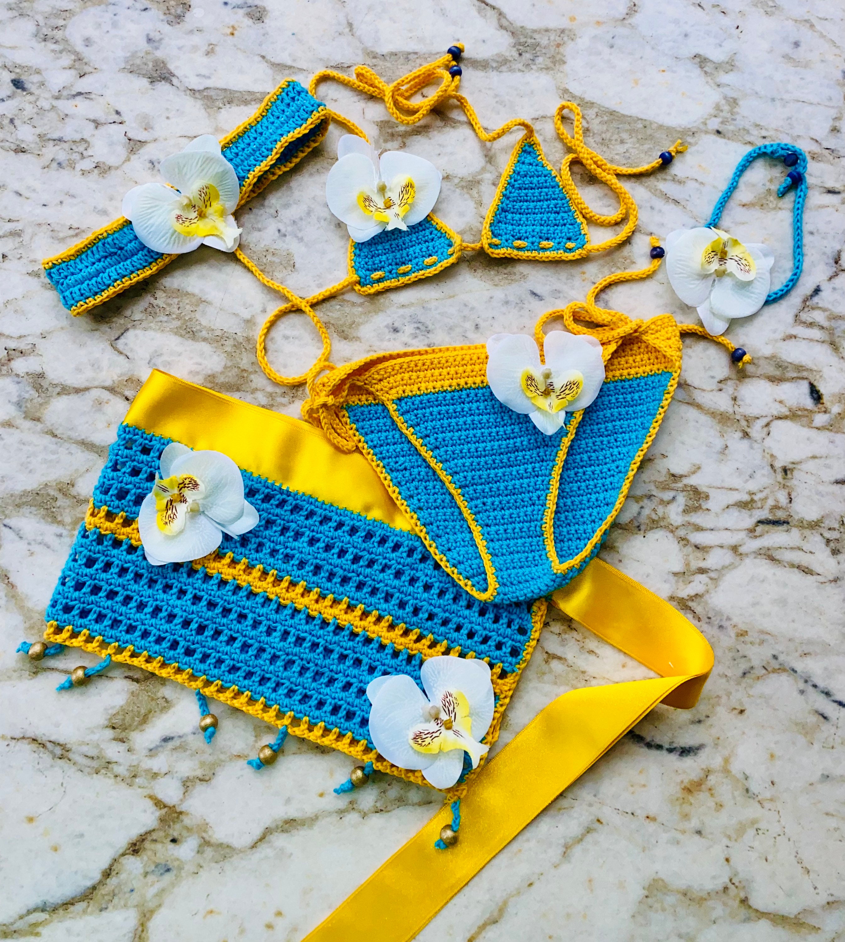 5 Pieces Baby Girl Crochet Setbaby Girl Boho Beachwear Etsy Australia