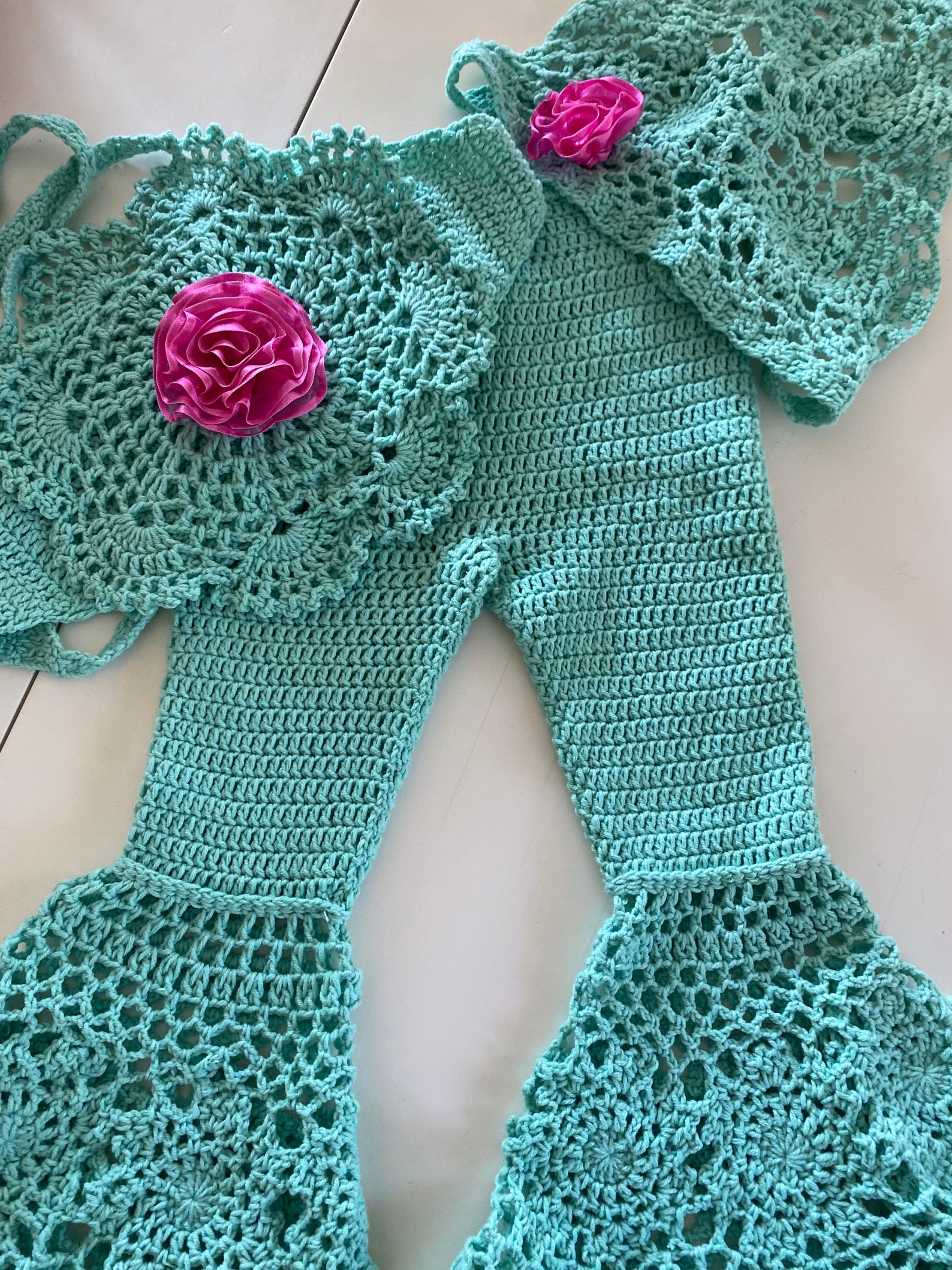 3 Pieces Baby Girl Crochet Set Baby Girl Summer Outfit Gift Etsy