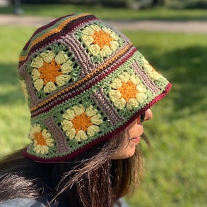 Crochet Bucket hat,Cottton summer hat,Boho Bucket for women, Beach hat,Summer hat,Handmade Bucket Hat