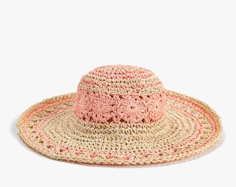 Crochet Summer Hat, Panama Women hat , Hand Knitted Hat for Women,Crochet Summer hat