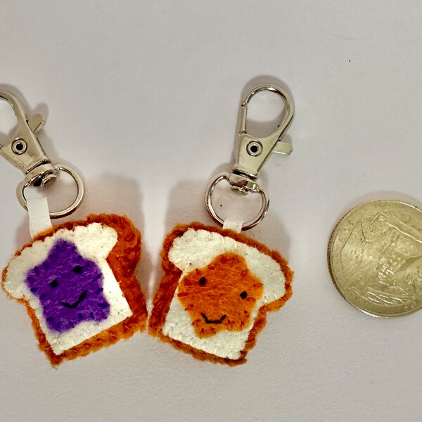 Mini PB & Jelly Keychains