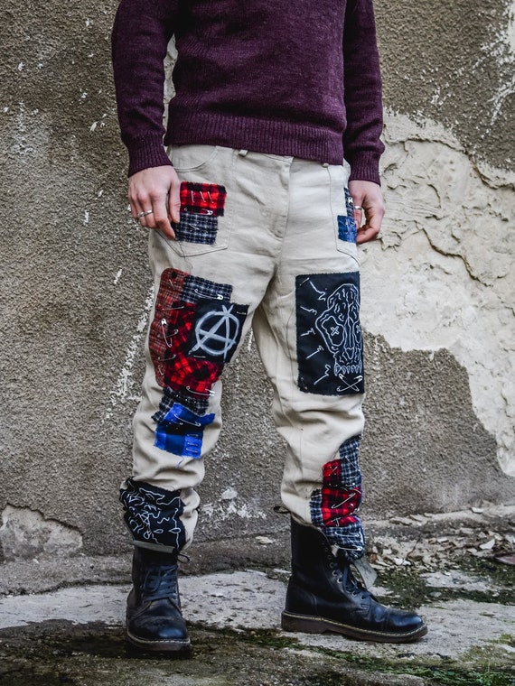 Leinen Punk Hose Alternative Kleidung Grunge Kleidung - Etsy Schweiz