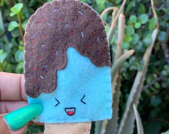 Popsicle Felt catnip toy filled with organic catnip.