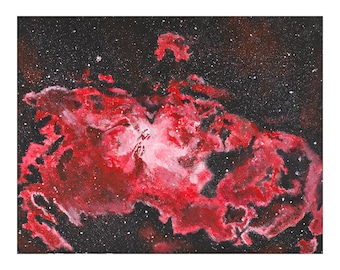 Eagle Nebula Art Print , astronomy painting, nebula painting, acrylic painting