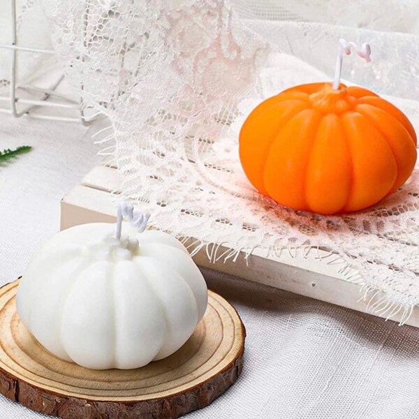 Pumpkin Shaped Candle Etsy