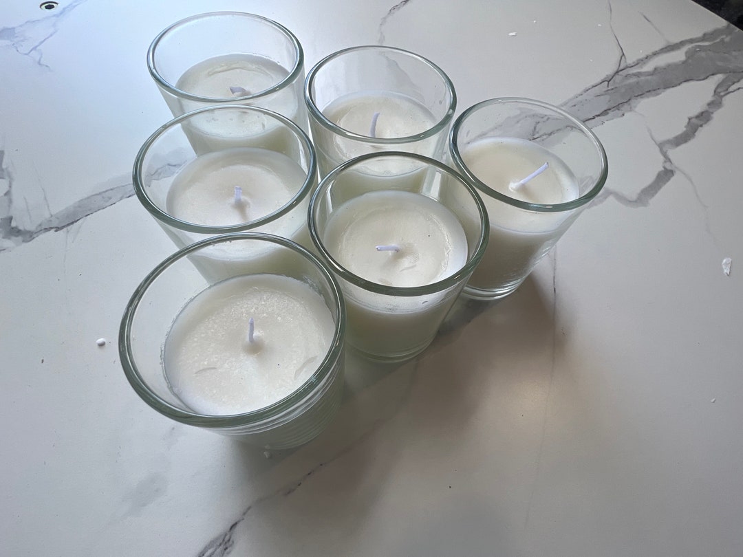 72 Pack Votive Candle 15 Hour Burn White Beeswax Non Toxic White Wax