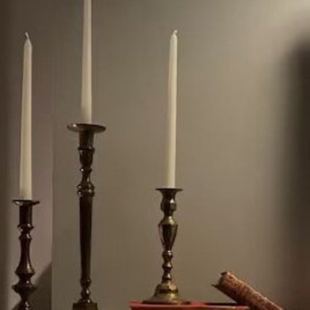 10, 12, 15. and 18 Inch Taper Candles Taper Candle, 6 Set White 15 to