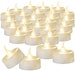 25 x Flameless Tea Light Candles | Wedding Candles Realistic Flicker Led Tea Lights | Warm White & Golden Yellow | 200 Hour Life 