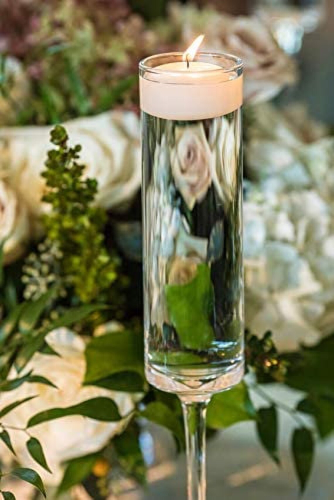 Unscented 2 Inch Floating Candles Wedding Candle White Etsy