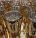 Votive Gold Glass Container LED Tea Light Votive Candles Long Lasting LED Speckled Mercury Weddings Wedding Centerpiece Light Holder 3 Inch 