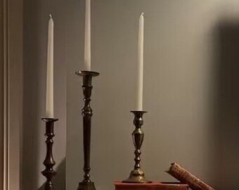 Candlesticks | 10” & 12” Taper Candles Beeswax Soy Blend | Wedding Candlesticks White Tall Vegan Taper Candles | Wedding | Events | Dripless