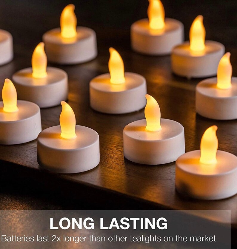 10PK LED Tealights Electric Tea Lights Bulk 10 25 50 & Etsy