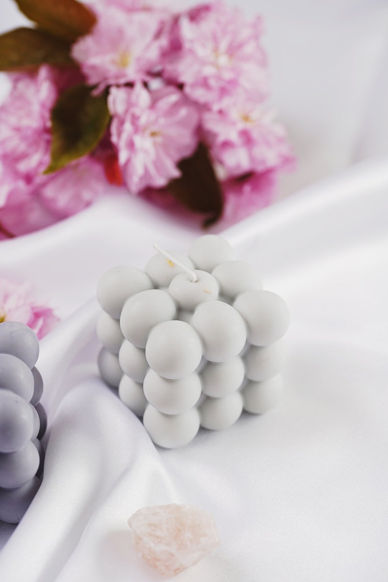 Luxury Bubble Cube Candle Home Decor Candles Unscented Etsy