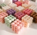 Luxury Bubble Cube Candle - Home Decor Candles Unscented - Wedding Favor - Perfect Gift Him or Her Candle - Colors - Rubix Cube Candles